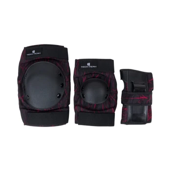Набор защиты Tech Team Safe fit adult 4.0 Black-red (черный-красный) размер L